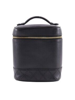 Chanel Vanity Bicolor Vintage Calf Black